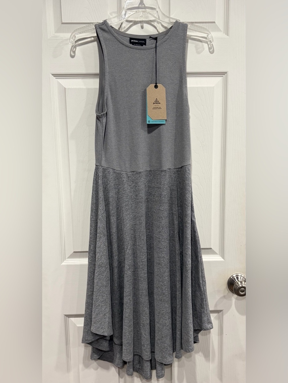 prAna Women's Medium Cozy Up Bayjour Dress Gray NWT Cardiff Fabric Pockets